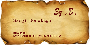 Szegi Dorottya névjegykártya